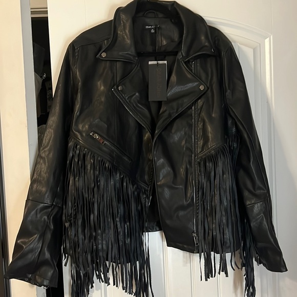 Dear John Jackets & Blazers - Dear john vegan leather fringe jacket XL